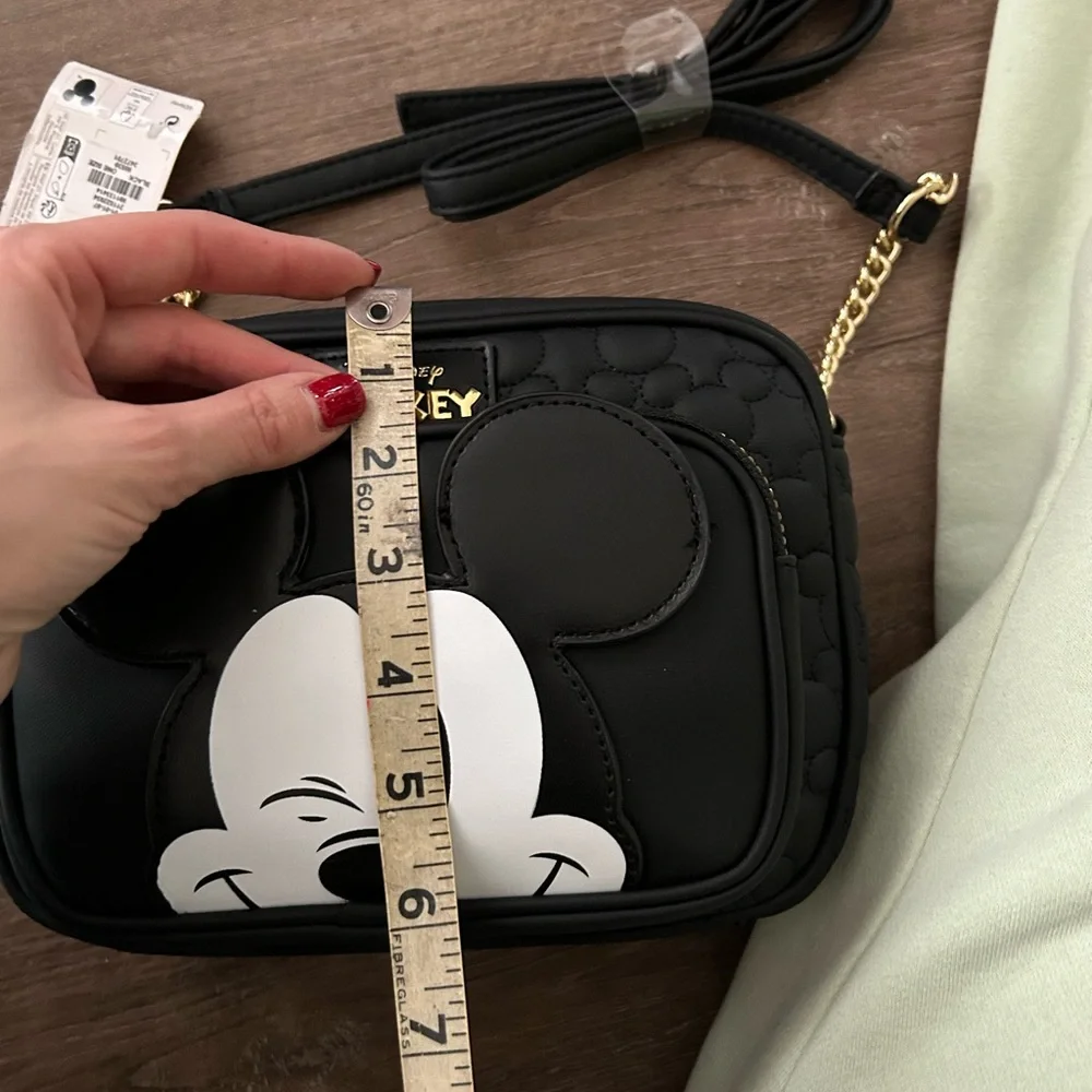 NWT Disney Mickey Mouse Black and Gold Crossbody Bag - Picture 5 of 7